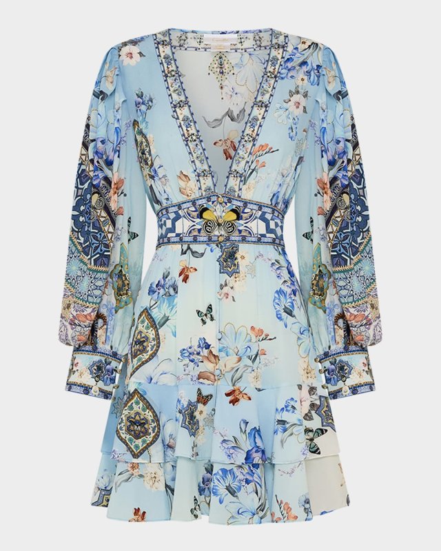 Al Manial Palace Memoirs Button-Front Frill Dress